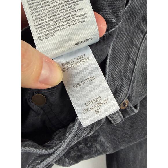 AGOLDE 90s Mid Rise Loose Jeans Photogram Black Wash Size 27 - Picture 6 of 10